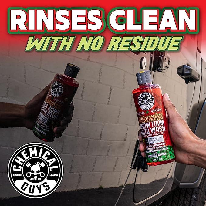 Chemical Guys CWS20864 Watermelon Snow Foam Car Wash Soap (Works with Foam Cannons or Bucket Washes) For Cars, Trucks, Motorcycles, RVs & More, 64 fl oz (Half Gallon) Watermelon Scent - NeatNest