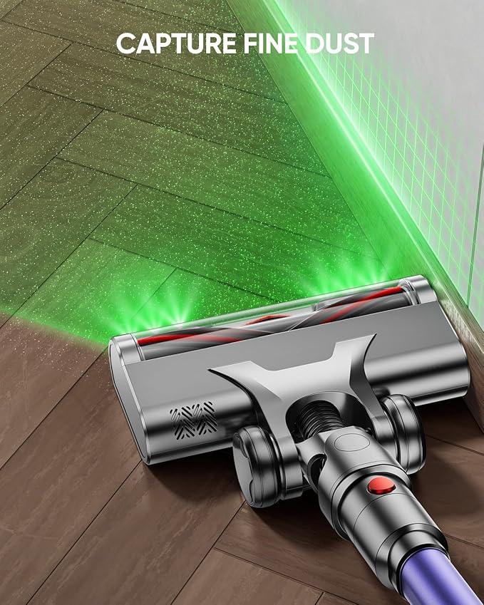 Cordless Vacuum Cleaner, 650W 55KPA 70Mins Vacuum Cleaners for Home, Stick Vacuum with 1.8L Cup, Anti-Tangle, 8-Stage Filter System, Green Light for Pet Hair, Carpet, Floor - NeatNest