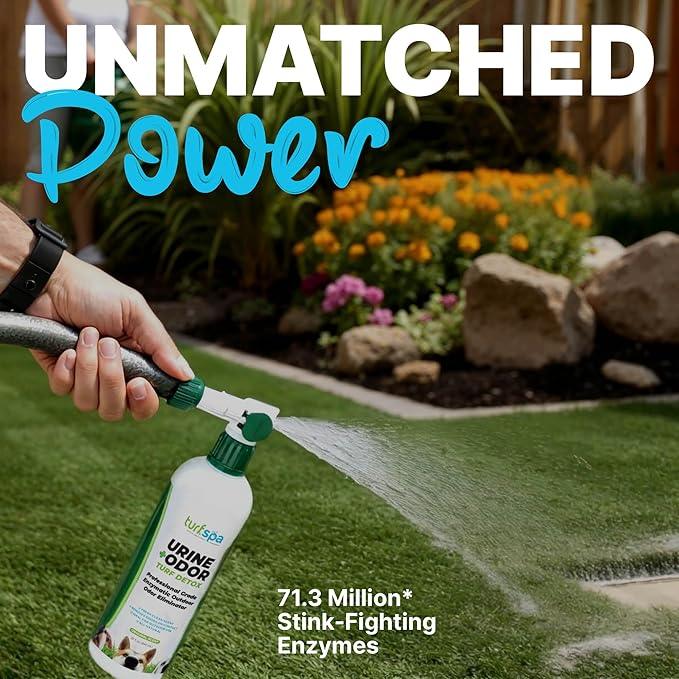 Urine & Odor Turf Detox: 32 oz Sprayer & Gallon Refill Professional Enzyme Cleaner & Odor Eliminator for Artificial Grass, Turf, Concrete, Patios & Kennels, Enzymatic Cleaner for Dogs & Cats - NeatNest