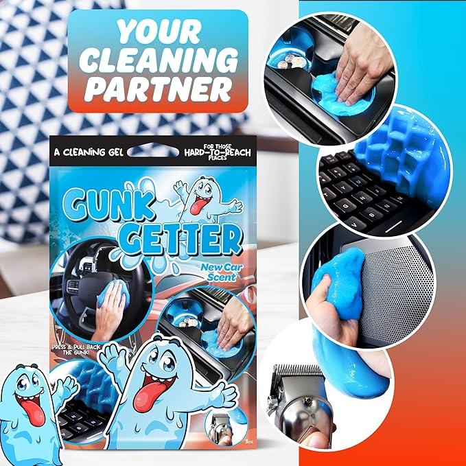 Gunk Getter, Cleaning Gel for Those Hard to Reach Places, Automotive Cup Holder Electronic Keyboard Office, Slime Gel Cleaner Dust Crumb Removal (New Car, 12 Pack) - NeatNest