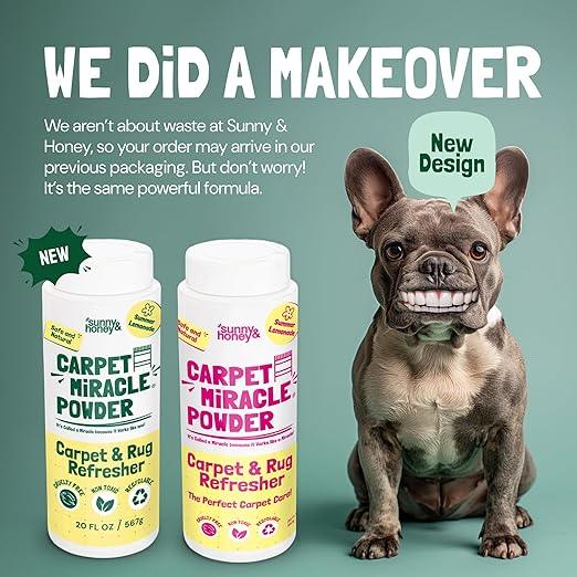 Sunny & Honey Carpet Freshener Powder - Dry with No Residue - Pet & Kid Safe Upholstery Cleaner - Natural Rug Powder Formula (20 oz, Summer Lemonade Scent) - NeatNest