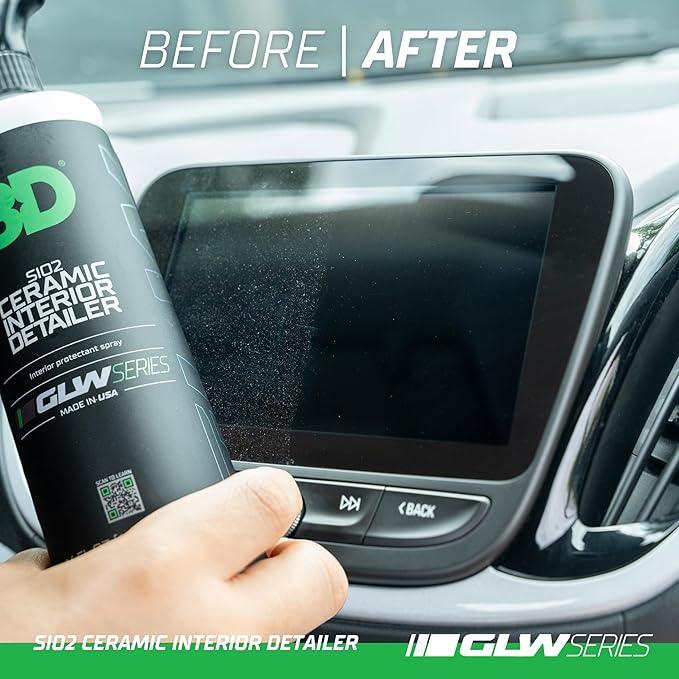 3D SiO2 Interior Detailer, GLW Series | Ultimate Deep Cleaning | Ultra Ceramic Protectant |Safe on Leather, Vinyl, Plastic & More | Removes Dust, Dirt, Grease | DIY Car Detailing | 64 oz - NeatNest