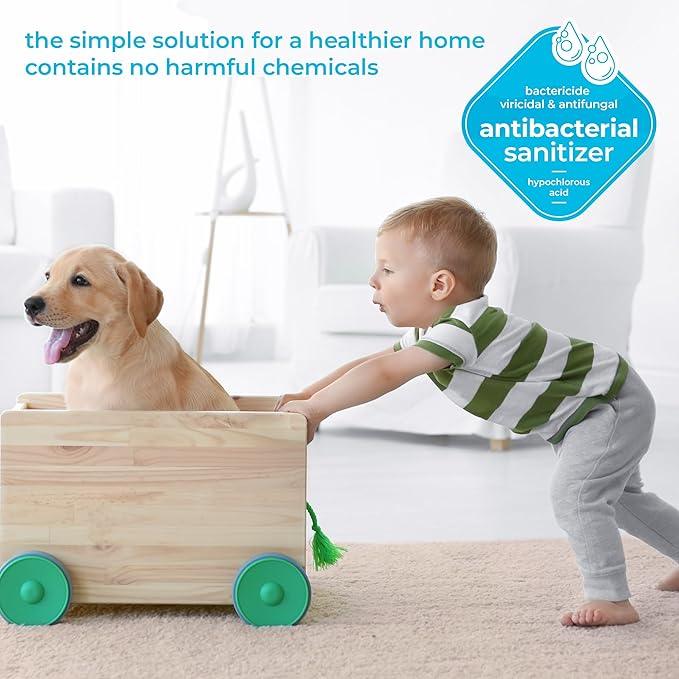 BRIOTECH Sanitizer Disinfectant Hypochlorous Spray, Kill 99.99% of Viruses & Bacteria, Control Mold, Eliminate Odor, Gentle for Nursery & Play Rooms, Food Contact Surface Sanitizer, 4 fl oz (2 Pack) - NeatNest