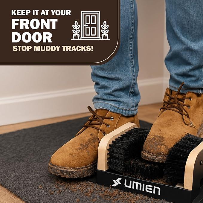 Umien™ Boot Scraper Outdoor Shoe Cleaning Brush - Heavy-Duty Shoe Cleaner and Boot Scrubber for Mud, Dirt, and Snow - Durable Weather-Resistant Outdoor Cleaning Tool - NeatNest