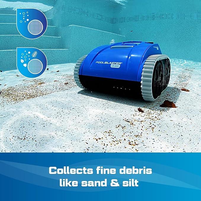 (All-New 2025) POOL BLASTER CX-300 Cordless Robotic Pool Cleaner for Smaller Inground & Above Ground Pools, 2.5 Hr Runtime, Wall Climbing, Smart Navigation, Rechargeable, Lightweight Robot Pool Vacuum - NeatNest