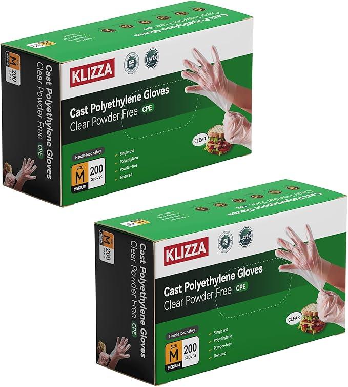 Plastic Gloves Disposable, Latex & Powder Free, Oil-Proof, Thick Clear Gloves Safe for Food Handling, Cooking, Kitchen - NeatNest