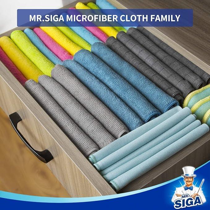 MR.SIGA Microfiber Cleaning Cloth, All-Purpose Cleaning Towels, Pack of 6, Size 13.8 x 15.7 in - NeatNest