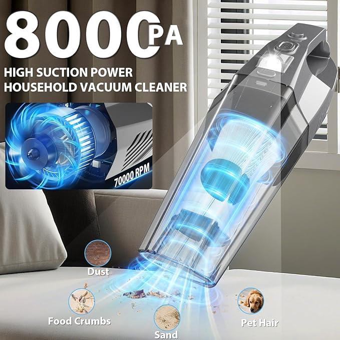 THINKWORK Microfiber Duster for Cleaning Car Cleaning Kit, Car Interior Detailing Kit with High Power Handheld Vacuum Cordless, Ceiling & Fan Duster for Home Cleaning - NeatNest