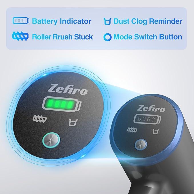 Zefiro Cordless Vacuum Cleaner for Home,450W /40Kpa 50Mins Stick Vacuum,Anti-Tangle 1.5L Dust Cup, Rechargeable Wireless Handheld Vacuum for Pet Hair/Carpet/Floor - NeatNest