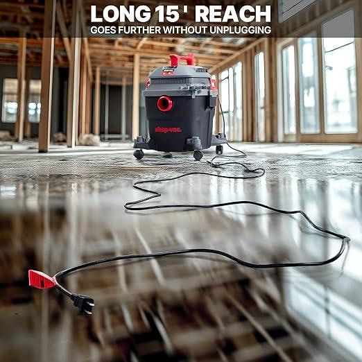 Shop-Vac 6 Gallon 5 Peak HP Wet/Dry Vacuum, Portable Shop Vacuum with Attachments for Jobsite, Garage & Workshop. 5430097 - NeatNest