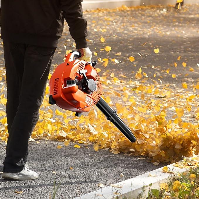 28CC 2-Cycle Gas Handheld Leaf Blower, 475 CFM 200 MPH Lightweight Power Blower with Variable Speed & Easy Start, for Yard Cleanup, Patio, Driveway, Lawn Debris - NeatNest