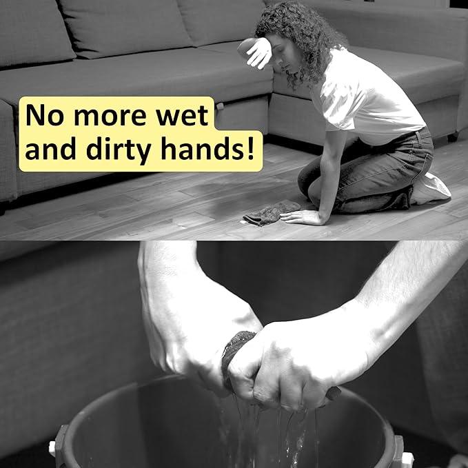 OneTouch GO! Floor Cleaner, Floor Mops, Sponge Mops, Mop with Wringing Function (Cleanow OneTouch GO! Mop + 2 Refills) - NeatNest