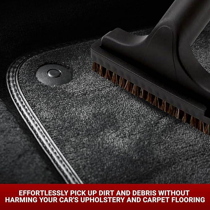 Central Vacuum System Car Care Attachment Set for Interior Car Cleaning. Includes 50FT Crushproof Hose, Natural Hair Dusting Brush, Long Crevice Tool, Mesh Storage Bag and More - NeatNest