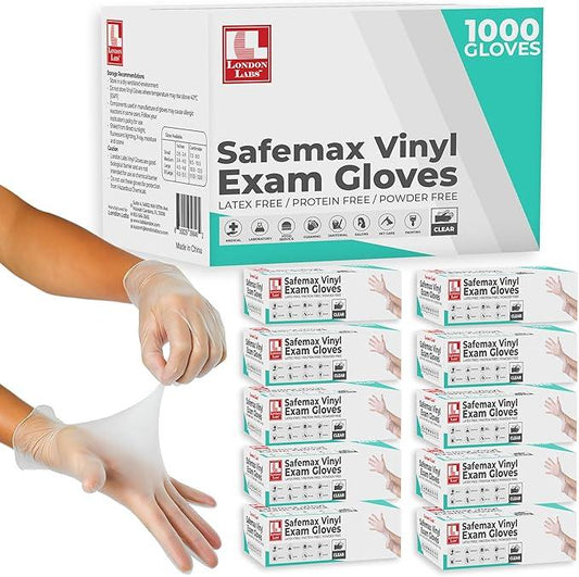 Medical Clear Vinyl Gloves Powder Free & Latex Free, Disposable, Food Safe - NeatNest