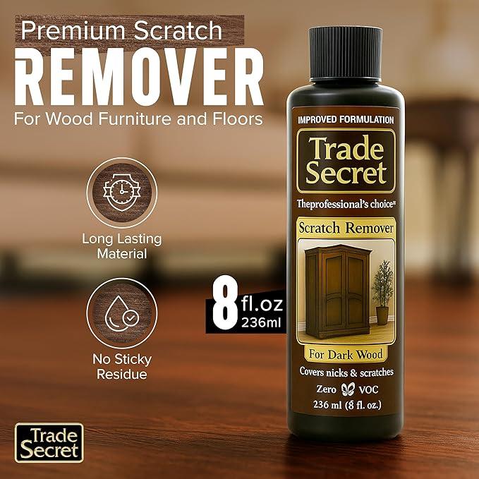 Trade Secret Scratch Concealer for Real Wood Furniture & Floors – Restores Dark Wood Scratch, Covers Nicks, Scuffs & Dogs, Cats Scratches, Marks, Minor Defects - NeatNest