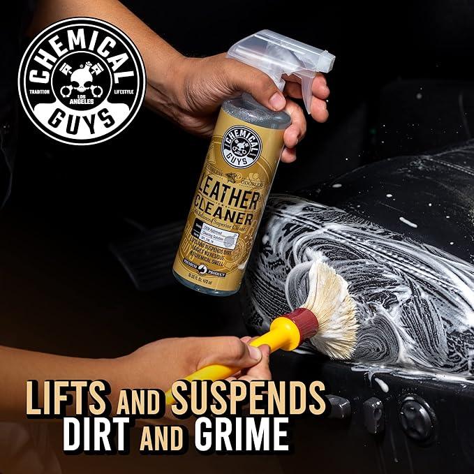 Chemical Guys Leather Cleaner, Colorless and Odorless for Car Interiors, Furniture, Boots, and More (Works on Natural, Synthetic, Pleather, Faux Leather and More), 32 fl oz - SPI_208_32 - NeatNest