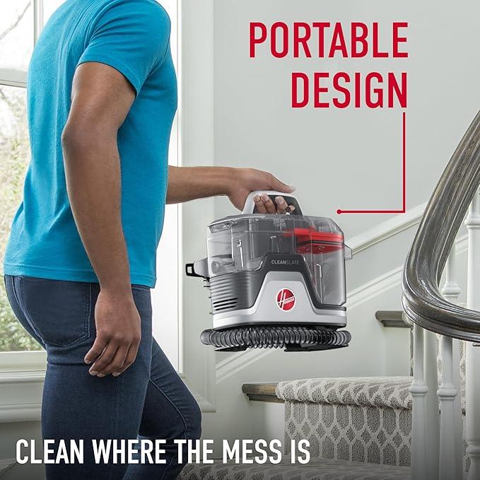 Hoover CleanSlate Plus Portable Carpet + Upholstery Spot Cleaner Machine, Powerful Suction with Versatile Tools, Pet Stain Remover, Car and Auto Detailer, Pair with Hoover Carpet Cleaner Solution - NeatNest