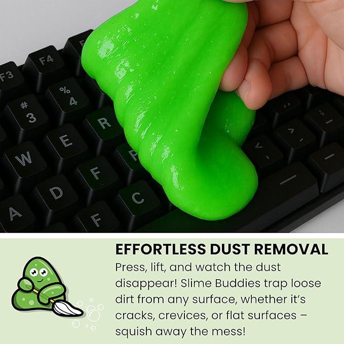 Slime Buddies Car Cleaning Gel Putty - 12 Pack Apple Scented Interior Detailing Tool for Cup Holder, Air Vent & Keyboard - Reusable Auto Detailing Accessories - Dust Remover Goop - Gifts for Men Women - NeatNest