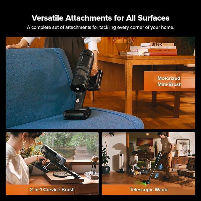 roborock H60 Hub Ultra Cordless Vacuum Cleaner with Auto-Empty Dock, Upgraded 210AW Suction Stick Vacuum Cleaners for Home and Pet Hair, 90-Min Runtime, Anti-Tangle Brush, 140° LED Dust Detection - NeatNest