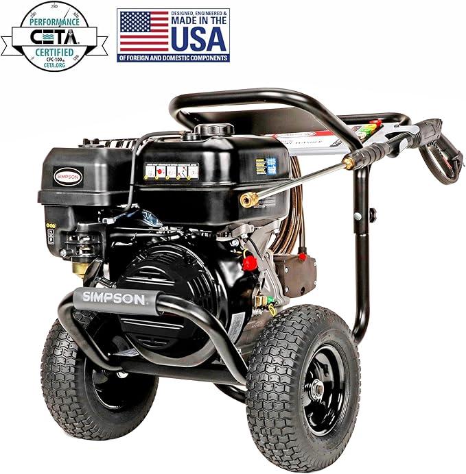 Simpson 4400 PSI Gas Pressure Washer, 4.0 GPM Commercial Power Washer, Cold Water, 50' Hose, PowerShot, 49-State Compliant (PS60843) - NeatNest