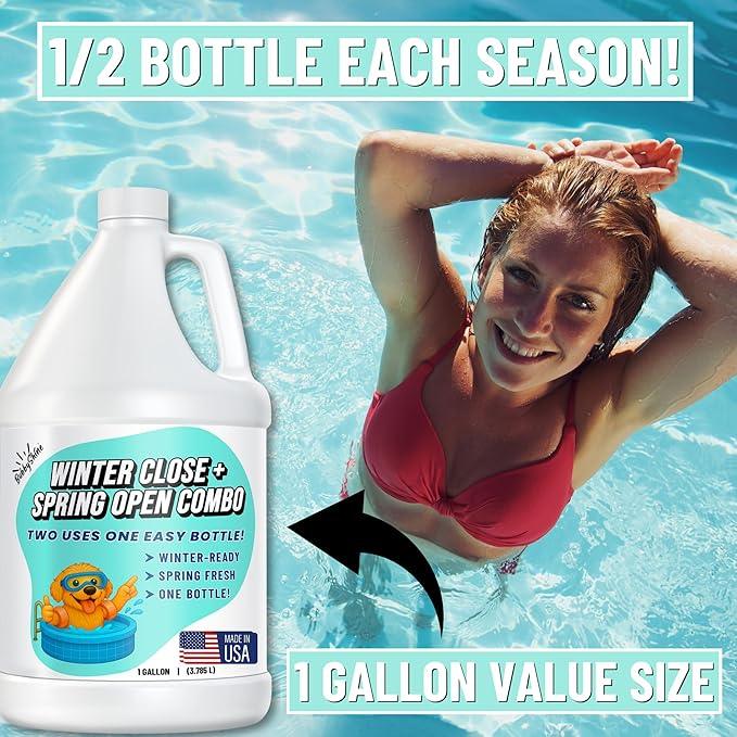 Pool Closing Kit – Winterizing Formula for Above-Ground & In-Ground Pools | Liquid All-in-One Treatment + Spring Opening Support (1 Gallon), Winterizing Kit, Pool Start-Up, Pool Chemicals - NeatNest