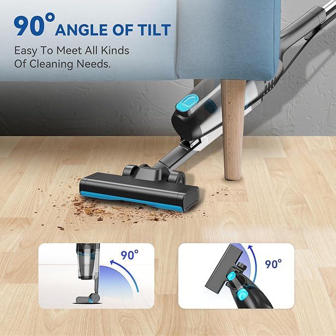 Vazone R6X Corded Stick Vacuum Cleaners for Home, 20Kpa Powerful Suction Stick Vacuum with 16Ft Cord, 2 in 1 Lightweight Handheld Vacuum Cleaner for Hardwood Floor Pet Hair - NeatNest