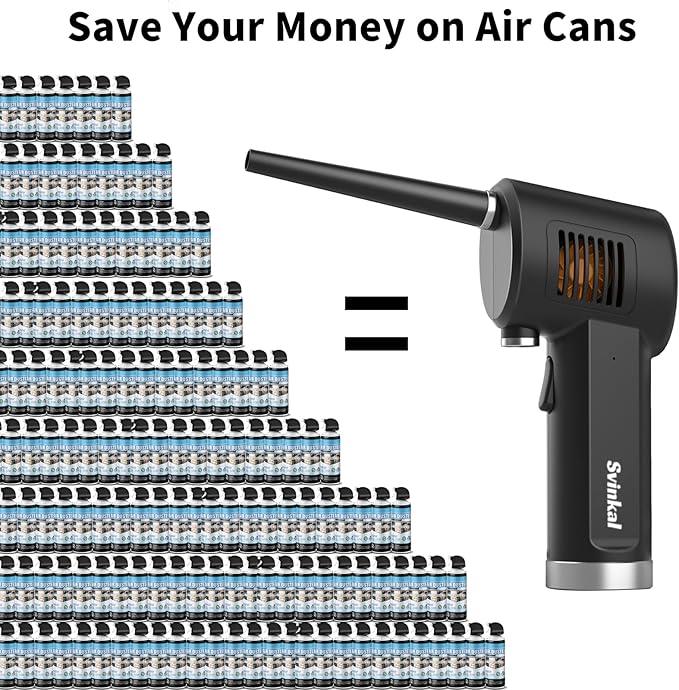 Air Duster, Handheld Cordless Air Duster, Air Blower Rechargeable, Electric Compressed air Gun Battery Operation, for Cleaning Computer Keyboard Camera Lego Toys. - NeatNest