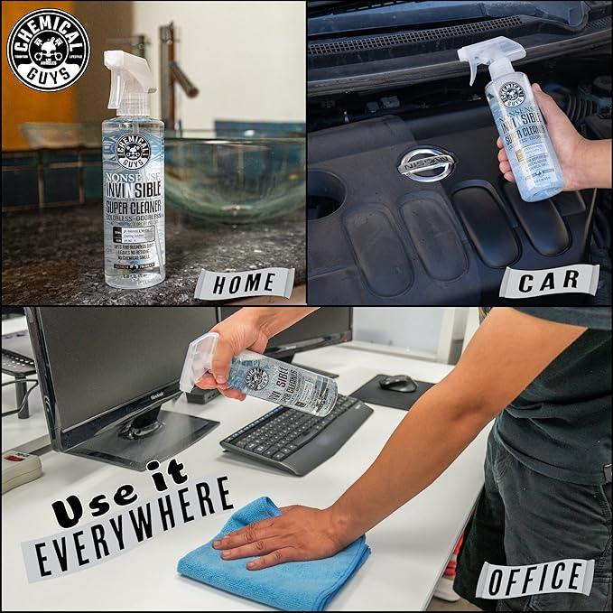 Chemical Guys Nonsense Colorless & Odorless All Surface Cleaner - Interior Cleaner, Safe for Vinyl, Rubber, Plastic, Carpet, and Upholstery, pH Balanced, Residue-Free, Unscented, 16 Fl Oz, Pack of 2 - NeatNest