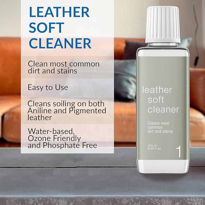 Leather Master Leather Care Kit | Leather Cleaner and Conditioner Kit | Cleans & Restores Car Seats, Furniture, Purses, Jackets | Includes Leather Cleaner, Leather Conditioner, Sponge & Wipes - NeatNest