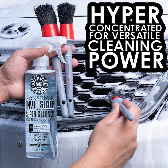 Chemical Guys Nonsense Colorless & Odorless All Surface Cleaner - Interior Cleaner, Safe for Vinyl, Rubber, Plastic, Carpet, and Upholstery, pH Balanced, Residue-Free, Unscented, 16 Fl Oz, Pack of 2 - NeatNest