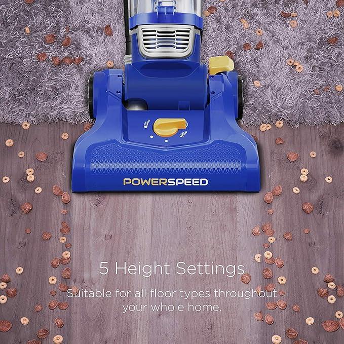 eureka NEU182A PowerSpeed Bagless Upright Vacuum Cleaner, Lite, Blue - NeatNest
