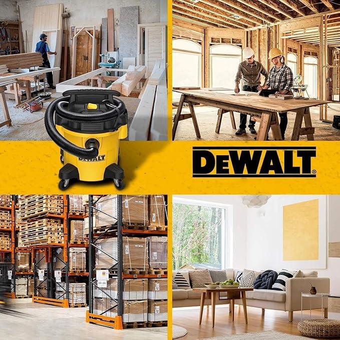 DEWALT 9 Gallon STEALTHSONIC Ultra Quiet Poly Shop Vacuum Wet/Dry, DXV09P-QTA Noise Reduction Vac for Shop, Heavy Duty Shop Vacuum for - NeatNest