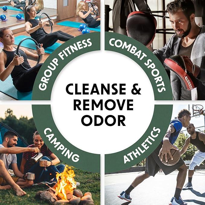 Wipex Gym Cleaning Wipes Bundle - Get (1) 400ct Lemongrass Surface Wipes & (1) 225ct Body Cloths for After Workout, Plant-Based Fitness Equipment Wipes, Clean Surfaces & Mats and Peloton Bike - NeatNest