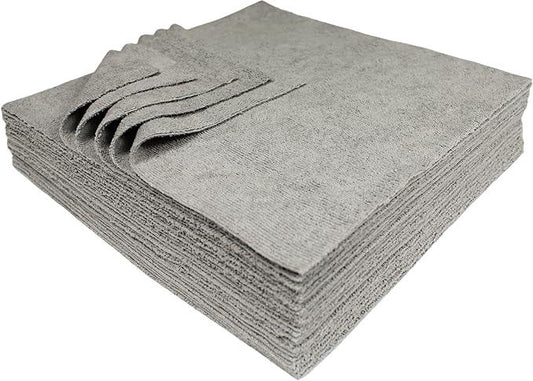 Ultra-Cut Absorbent Microfiber Towels, Silver-Embedded, Lint & Scratch-Free, for Home, Lab, & Dairy Industry Use, 12x12 Inches 25-Pack - NeatNest