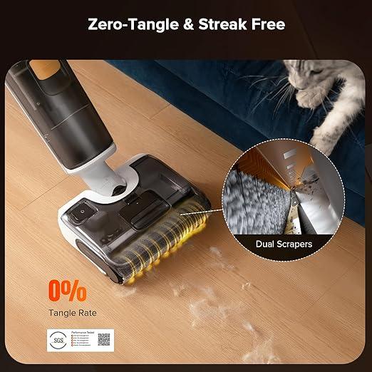 roborock F25 GT Vacuum Mop All in One, Wet Dry Vacuum Cleaner Cordless, 20000Pa Floor Cleaner Machine for Tile Hardwood Wood Vinyl Floor, Edge to Edge Self Cleaning Electric Mop with 180° Lie-Flat - NeatNest
