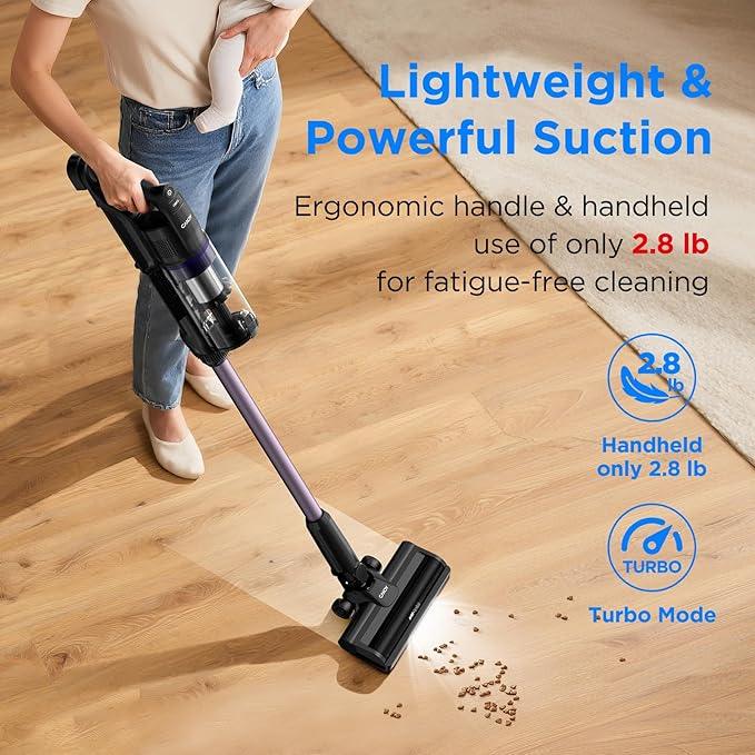 Candy Cordless Vacuum Cleaner,45Mins Vacuum Cleaners for Home,Stick Strong Suction Vacuum,Self-Standing,Removeable Battery,Anti-tangle,One Click Clean,Handheld for Pet Hair,Hardwood Floors,Carpets,Car - NeatNest
