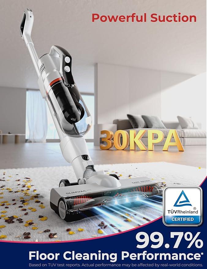Roomie Tec SlimVac Pro Cordless Vacuum Cleaner for Home - 2200mAh Battery, High Suction Power, Lightweight, Detachable Handheld with HEPA Filter – Multi-Surface Cleaning for Carpets, Hard Floors, Cars - NeatNest