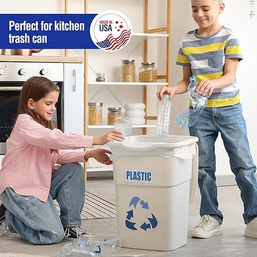 Delxo 40-45 Gallon Clear Trash Bags, 125 Count – Medium Duty Garbage Bags, Thick, Durable & Puncture-Resistant Plastic Can Liners– Made in USA for Kitchen, Yard & Commercial Use - NeatNest