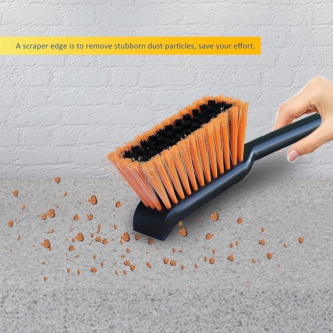 PHYEX 1-Pack 17" Heavy Duty Metal Dust Pan with Cleaning Brush Set - NeatNest