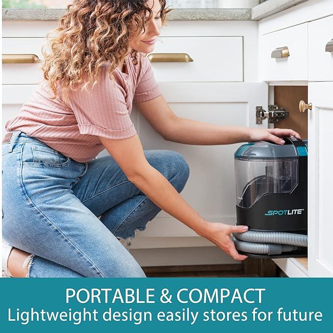 Kenmore KW2001 SpotLite Portable Carpet Spot Cleaner & Pet Stain Remover, 17Kpa Powerful Suction with Versatile Tools for Upholstery, Couches, Car and Auto Detailer, Gray - NeatNest
