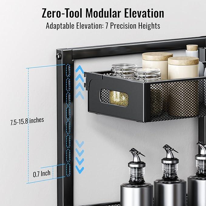 2 Pack Under Sink Organizer and Storage, Metal Under Kitchen Sink Organizer, Slide Out Bathroom Organizers and Storage, Undersink Organizers for Kitchen Bathroom Cabinet - NeatNest