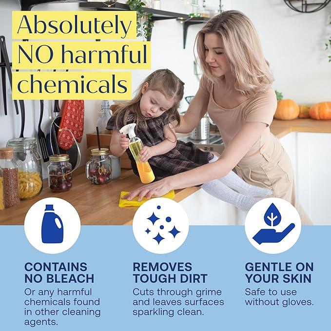 Fab Tab Tablet Cleaner, Multi-Purpose & Bathrom Cleaner for Eco-Concious Cleaning, Non Harmful & Chemical-Free Formula, Convenient Refills with 2 Glass Bottles, Luxury Hotel Scent (6 Refill Tablets) - NeatNest