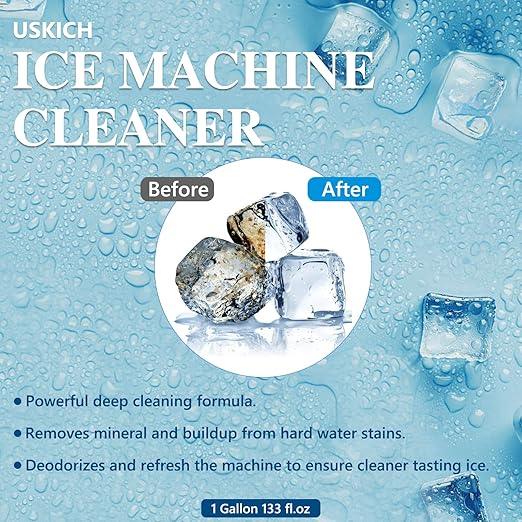 Ice Machine Cleaner Maker Descaler - Nickel Safe Descaler, Ice Maker Cleaner Compatible with Whirlpool, Scotsman, KitchenAid, Affresh, Hoshizaki, GE Opal Cleaning Kit, (1Gallon, 33 Uses) - NeatNest