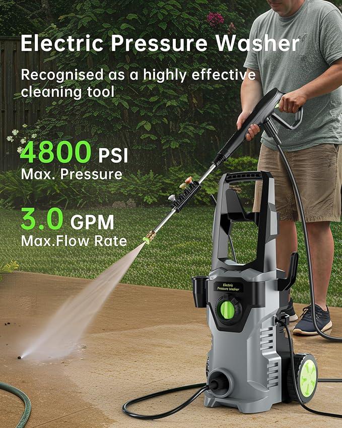Pressure Washer, Power Washer with Foam Cannon High Pressure Washer for Cars, Fences, Patios, Decks, Patios and Driveway Powerwasher - NeatNest