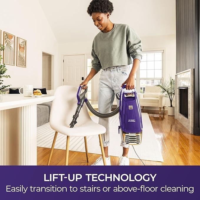 Kenmore BU4018 Intuition Bagged Upright Vacuum Lift-Up Carpet Cleaner 2-Motor Power Suction with HEPA Filter,3-in-1 Combination, Upholstery Tool for Hardwood Floor, Pet Hair, Purple - NeatNest