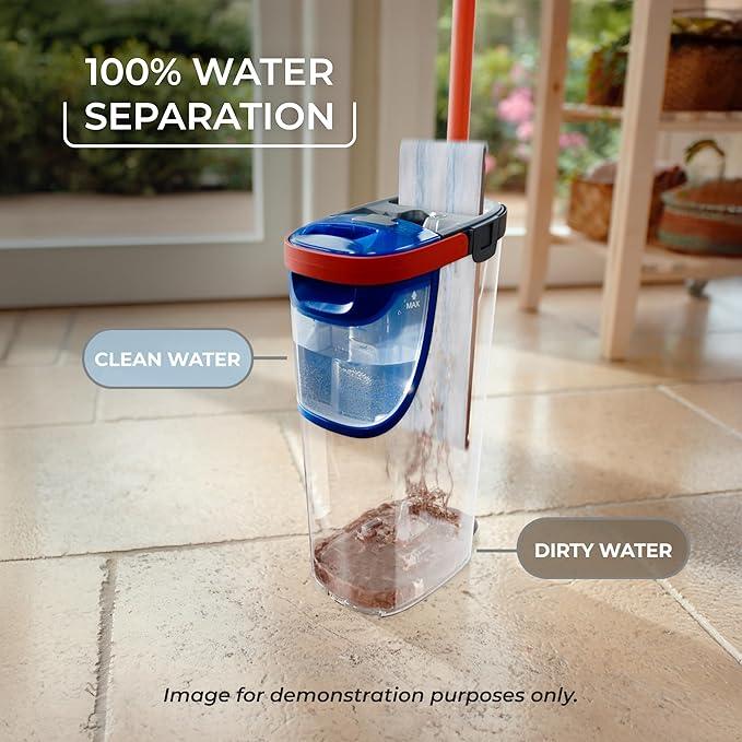 O-Cedar H2prO Flat Mop System | Quick Cleaning Tool | Clean with Clean Water | Machine Washable Reusable Microfiber Mop Pad | Safe on Wood Floors, Vinyl, Tile, Baseboards, Walls - NeatNest