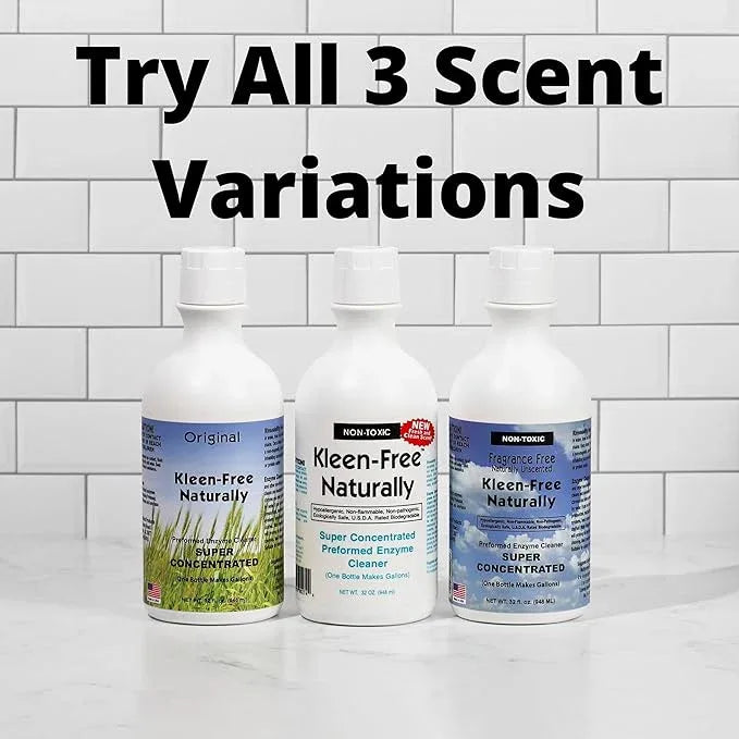 Naturally Preformed Enzyme Cleaner, Enzyme Solution, Multi-Purpose Cleaner, Laundry Additive and More - Concentrate - Fresh and Clean Scent - 32oz - NeatNest