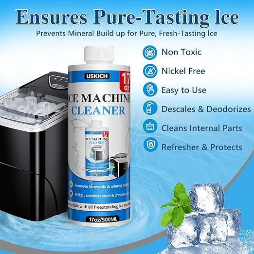 USKICH 4 Pack Ice Machine Cleaner Maker Descaler-68 fl oz Nickel Safe Descaler,Ice Maker Cleaner Solution Compatible with Ice Machine Brands Scotsman,KitchenAid,Hoshizaki - NeatNest