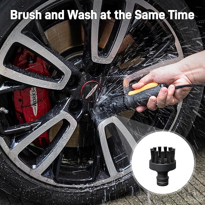Teslong Portable Electric Pressure Washer with 12L Tank, Foldable Design, 4-in-1 Nozzle, Type-C Charging, 10L Water Storage Bag, Cordless Power Washer for Outdoor Camping, Gardening, and Pet Grooming - NeatNest
