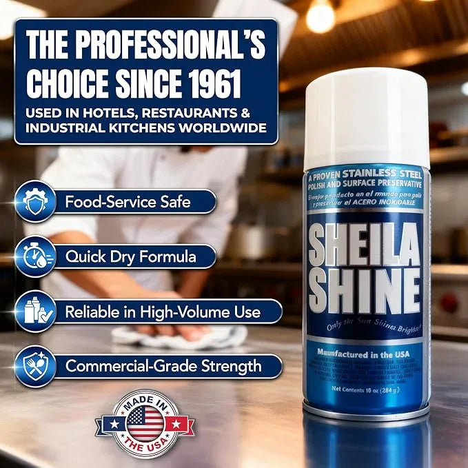 3 x 10oz Stainless Steel Cleaner and Polish - Removes Grease, Fingerprint & Watermark - Kitchen Appliances, Refrigerators, Sinks, Ovens & Grills - Streak Free Shine - Stainless Steel Cleaning Spray - NeatNest